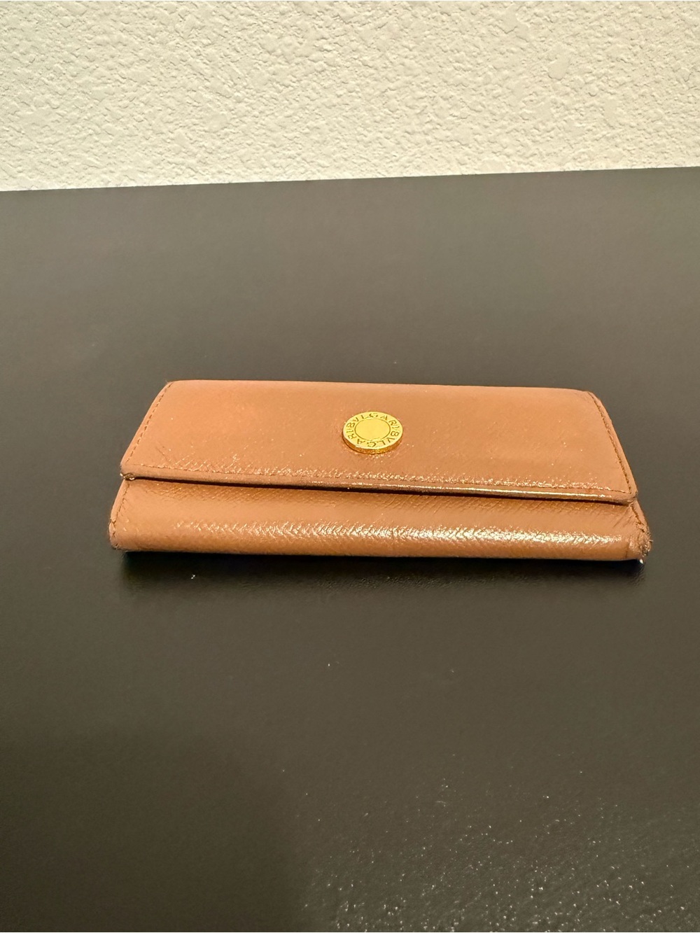 Vintage BVLGARI Brown Leather Key Holder